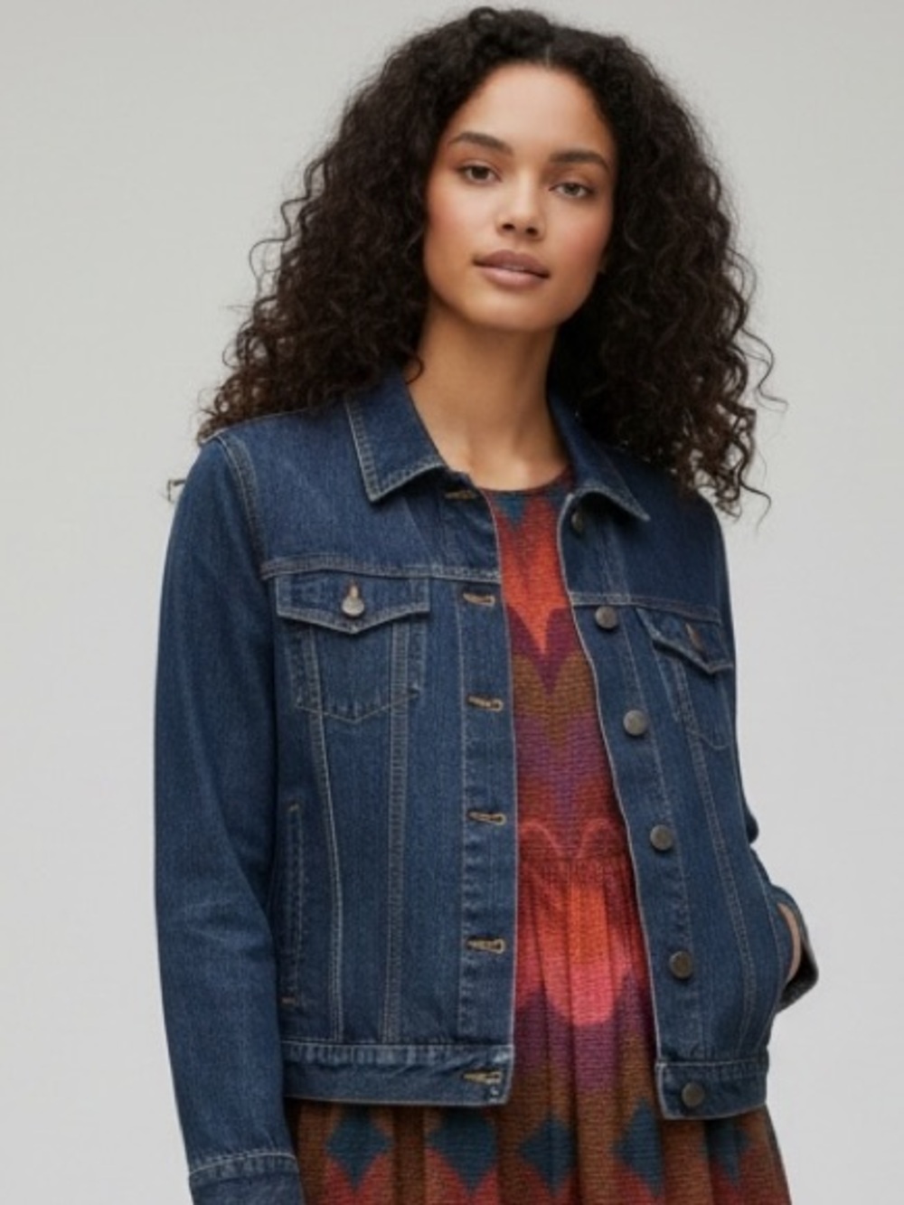 Abercrombie & Fitch  Y2K Blue Denim Jacket.  Womens Size Large